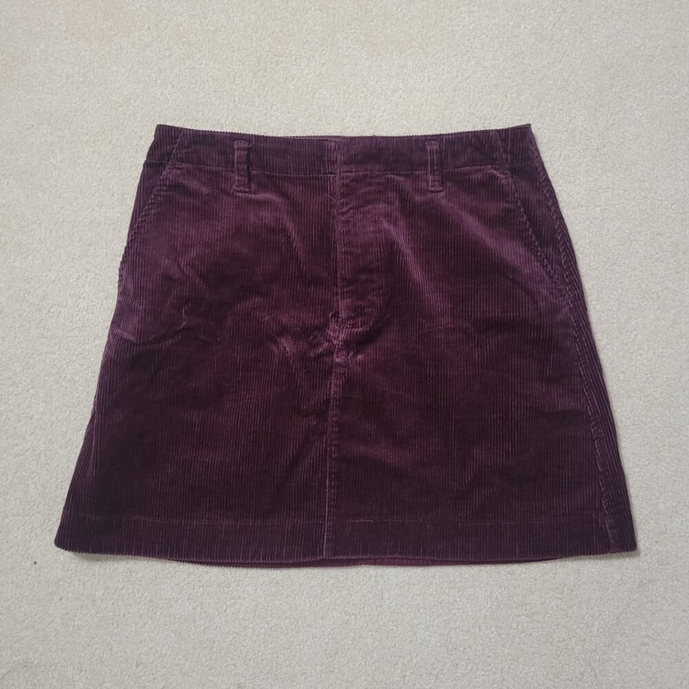 Gap Burgundy Corduroy Mini Skirt, Size 8